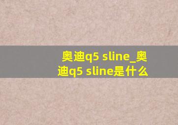 奥迪q5 sline_奥迪q5 sline是什么